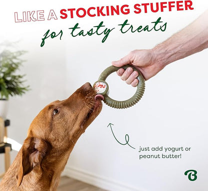 Benebone Peppermint Ring – Limited Edition Holiday Flavor, Durable Chew Toy for Aggressive Chewers, Made in USA, Medium