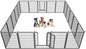 Dog Playpen 40 inch Dog Fence for Outdoor Indoor Use Heavy Duty Metal Dog Pen for Large Dogs, Rustproof Pet Playpen Portable Pet Fence Outdoor for Yard, RV Camping, Customizable, 20 Panels