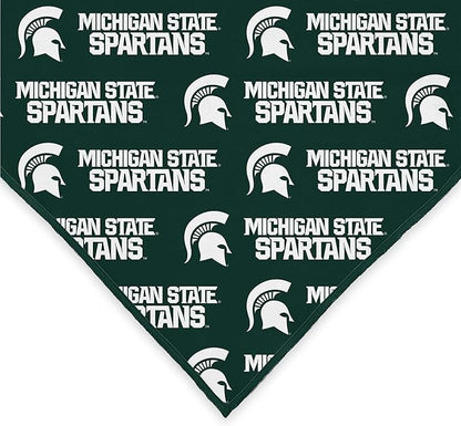Michigan State Spartans Officially Licensed Bandana for Dogs and Cats | Fits Pets Great Gift Idea | Easy-to-Tie (Small, 13")