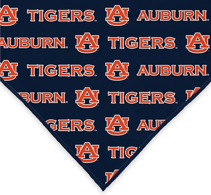 Auburn Tigers Officially Licensed Bandana for Dogs and Cats | Fits Pets Great Gift Idea | Easy-to-Tie (Small, 13")