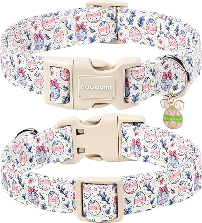 DOGWONG Cute Easter Egg Dog Collar, Adjustable Soft Egg Pet Collar for Small Medium Large Dogs,XS Visit The Elegant Little Tail Store