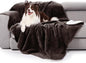 gogobunny Waterproof Bed Blanket, Reversible Sherpa Fleece Throw Blanket for Dog Puppy Cat, Furniture Cover Protects Bed Couch Sofa from Liquid Pee and Pet Fur (Dark Brown, 90x90 inches)