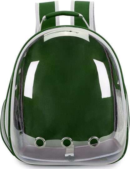 Cat Bubble Backpack Carrier for Small Medium Dogs Cats Carrying Bag, Airline Approved Pet Travel Carrying Bag Dog Hiking Walking Outdoor Backpack (Dark Green)