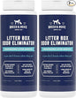 Rocco & Roxie Litter Box Odor Eliminator, Best Natural Urine Deodorizer for Cat Litter Boxes Cats Smell Control, Odor Absorber, Safe for Kitty, 12 oz pack of 2