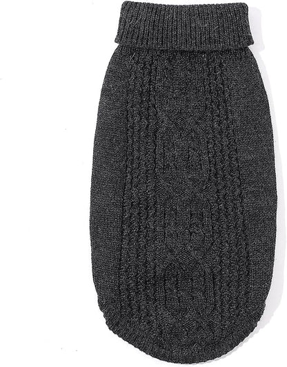 Stretchy Cat Sweater - 17 Colors & 6 Sizes | Snug Winter-Ready Knit for Boy/Girl Cats & Kittens(Dark Gray, Medium)