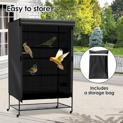 Bird Cage Cover - 210D Bird Cage Covers for Night Heavy Duty & Waterproof, Fade-Resistant Pet Cover Accessory for Parakeet, Parrot, Cockatiel and More Finches (XL)