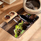 Pet Feeding Mat,Red Wine Absorbent Dog Cat Food Mat Grape Wood Dog Mat with Rubber Backing,Non-Slip Water Bowl Placemat,Pet Supplies 16" x 24"