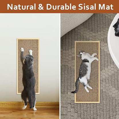 HappyFree SX Double-Sided Cat Scratch Pad: Premium Indoor Cat Scratcher, Cardboard & Post Design