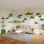 20-in-1 Cat Wall Shelves, Wall Mounted Cat Furniture w/Plush Fabric, Cat Climbing Wall System, 63''H Cat Tower w/Scratching Posts, Cats Shelf with 40''L Tunnel, Condos, House, Step and Ladder