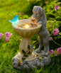 Nacome Solar Dog Garden Statues: Outdoor Decor Ornaments for Outside Decorations Lawn Porch Yard Art Patio Balcony - Birthday Gifts for Mom Grandma Women Lover