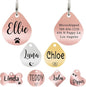 Ultra Joys Dog ID Tag, Custom Dog Tag Personalized Cat Tag, Pet ID Tag, Brushed Stainless Steel Teardrop Dog Tag Rose Gold Large