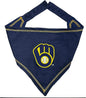 Pets First MLB Milwaukee Brewers TIE Bandana, Large/Extra Large. Dog Bandana Scarf Bib for Pet Cat Dog. The Ultimate Game-Day, Party Bandanna, Birthday Event