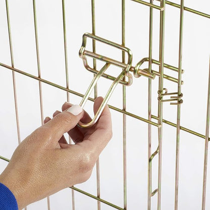 MidWest Homes for Pets Folding Metal Puppy / Dog Exercise Pen, Indoor/Outdoor Playpen with Door, 16 Sq Feet of Play Space, 30-Inches Tall, Gold Zinc