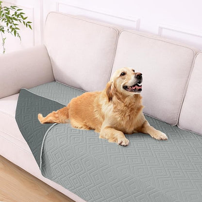 hyha Waterproof Dog Blanket, Soft Dog Bed Cover Pet Blankets, Waterproof Sofa Couch Cover for Dogs Washable, Reversible Pet Couch Covers for Sofa Furniture (40x80 Inch, Grey/Dark Grey)
