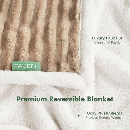 Waterproof Puppy Blankets for Small Dogs - Cozy Fleece Calming Cat Blanket for Couch Furniture Protector, Washable Dog Blankets for Indoors & Outdoors, Linen, 25"x35"