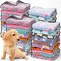 60 Pcs Puppy Blanket Bulk Soft Fluffy Flannel Pets Fleece Blankets for Small Dogs Throw Warm Bed Washable Sleep Mat Bed for Shelter Stray Dog Puppy Cat, 16x24 Inches