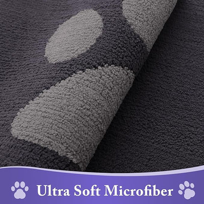 Buganda Dog Door Mat for Muddy Paws, Absorbent Dirt Trapper Washable Indoor Doormats, Non Slip Low-Profile Mud Mat for Dogs, Front Entrance Doormat for Inside Floor (30x20 Inches, Dark Grey)