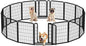 Yaheetech Dog Playpen Outdoor, 32 inch 16 Panels Dog Pen Indoor Heavy Duty Puppy Exercise Pen Metal Pet Fence for RV Camping/Yard/Garden