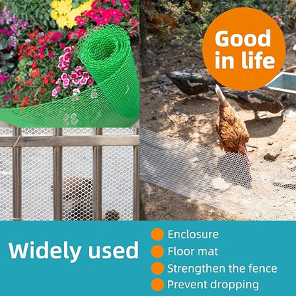 Pet & Garden Safeguard - 15.7IN x 49.2FT Roll - Black Plastic Netting, Multi-Use Decorative Fence for Poultry, Dogs, Rabbits,Chicken and Snake Barrier