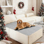 Waterproof Dog Bed Cover Pet Blanket, Soft Couch Cover for Dogs Washable, Non-Slip Dog Blanket Protect Furniture Couch Sofa Car for Puppy Large Dogs Cat (40x50 Inch, Light Grey)