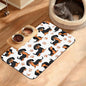 Dog Bowl Mat,Dog Dachshund Pet Feeding Mat for Floors Waterproof, Grey Paws Absorbent Dogs Placemat for Food and Water Quick Dry Pet Cat Feeding Mats with Non Slip Bottom 12" x 20"