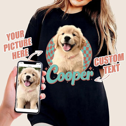 JIX & JOKY Custom Your Own Bootleg Rap Shirts with Dog Faces Custom Pet Shirt for Men Graphic Tshirt Gift Idea for Pet Lovers