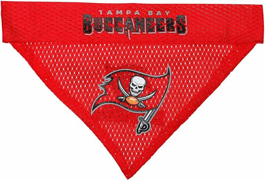 Pets First NFL DOG BANDANA - TAMPA BAY BUCCANEERS REVERSIBLE PET BANDANA. 2 Sided Sports Bandana with a PREMIUM Embroidery TEAM LOGO, Large/X-Large. - 2 Sizes & 32 NFL Teams available