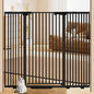 51'' Extra Wide Cat Gate Barrier 30-63'' Wide for Doorways Hallways, Pressure Mounted Tall Pet Dog Gates No Drilling Auto Close, Cat Fence Indoor Climb Proof (Black)