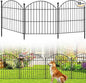Decorative Garden Fence 24in (H) x20ft (L), 10 Pack No Dig Fence Animal Barrier for Dog, Arched Flower Bed Edging, Wire Border Panel Fencing for Yard Patio Outdoor Decor