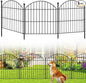 Decorative Garden Fence 24in (H) x10ft (L), 5 Pack No Dig Fence Animal Barrier for Dog, Arched Flower Bed Edging, Wire Border Panel Fencing for Yard Patio Outdoor Decor