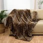 Bnuitland Leopard Print Flannel Twin Size Blanket with Storage Pouch for Bed Sofa Couch Travel, 300 GSM Double Sided Super Soft Fuzzy Fluffy Cheetah Print Blanket for Adults and Kids, 60x80 inch