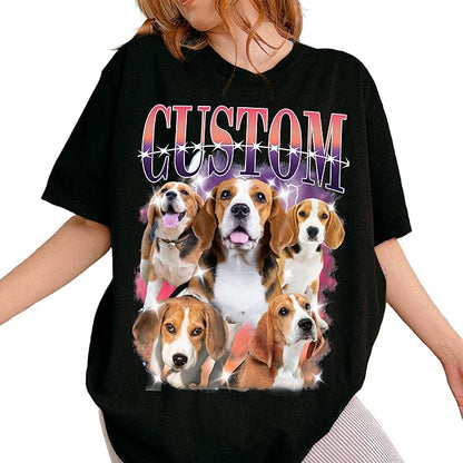 Custom Dog Mom Shirt for Women Pet Ears Sweatshirt with Name Unique Puppy Line Art Cute Dad Hoodie for DogDad Owner Lover