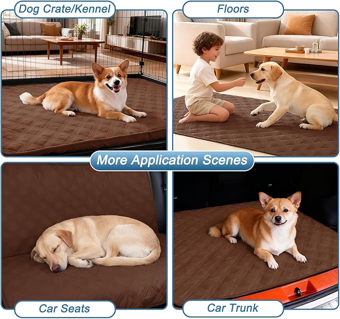 hyha Waterproof Dog Blanket, Reversible Pet Bed Blanket, Soft Sofa Couch Cover for Dogs Washable, Waterproof Pet Couch Covers for Sofa Puppy Cats Furniture Protector(30"x53", Brown/Chocolate)