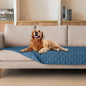 gogobunny 3X Stronger Waterproof Pet Blanket, Scratch Proof Furniture Protector for Dogs Cats, Reversible Cover 30x90 Inch, Dark Blue