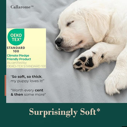 Waterproof Blanket for Bed or Couch – Soft and Leakproof Waterproof Throw Blanket, Water Proof & Stain Resistant Easy to Clean Throw Blanket Cover for Adults or Pets, Reversible Grey 60"x80"