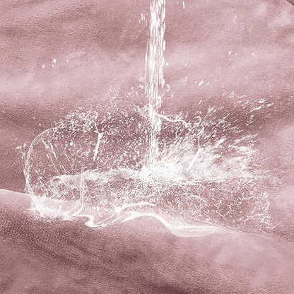 Waterproof Blanket 40"x60" for Adults, Reversible Waterproof Bed Cover for Dogs Cats Pets, Soft Leakproof Blanket for Bed Couch Sofa Furniture Protector, Dusty Pink/Off White