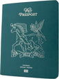 Color Premium PU Leather stitch-sewn US Pet Passport Medical Record for Pet Health and Vaccination English + Spanish for Cat, Dog, Puppy and Kitten (Teal, Single)