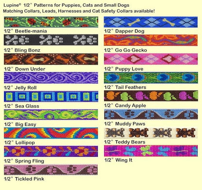 LupinePet Originals 1/2" Go Go Gecko Cat Safety Collar with Bell , 8-12"