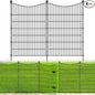 4 Panels Decorative Garden Fence with Gate, 48 in(H) X 10.5 ft(L) No Dig Dog Fence Animal Barrier Outdoor for Yard, Rustproof Metal Garden Edging and Borders, Temporary Fencing Stakes