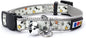 Pawtitas Glow in The Dark Cat Collar with Breakaway Safety Buckle & Bell Adjustable Kitten Collar, Grey