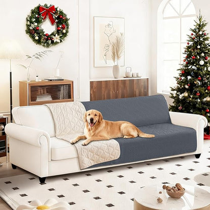 Waterproof Couch Covers for Pets, Waterproof Dog Bed Cover, Anti-Slip Soft Dog Blankets, Couch Cover for Dogs Washable, Pet Blanket for Puppy Large Dogs Cat (82x102 Inch, Dark Grey)