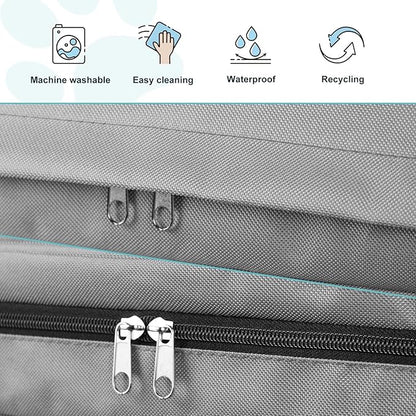 Explore Land Waterproof Dog Bed Cover Canvas Washable Dog Crate Pad Replacement Cover for 30 Inch Crate, 29Lx18Wx3.5H inch, Gray