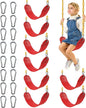 Sunnyglade 8PCS Swings Seats Heavy Duty with 66" Chain, Playground Swing Set Accessories Replacement with Snap Hooks, Support 250lb (8, Red)