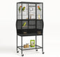 Universal Bird Cage Seed Catcher Universal Mesh Skirt Cover Stretchy Small Animal Cages Cover Pet Removable Durable Protector (Extra Large, Black)