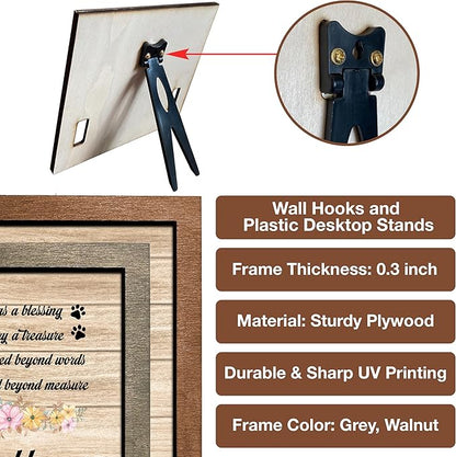 Memorial Gifts Customized Dog Picture Frame Dog Loss Sympathy Gift Personalized Memorial Plaques Personalized for Pet Passed Cat Picture Frame Best Ever Pet Loss