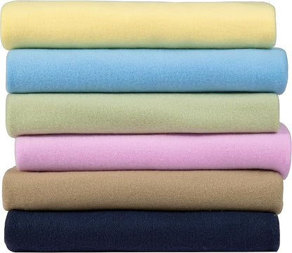 Fleece Throw Blankets Bulk Fleece Blankets Solid Wholesale Lightweight Warm Soft for Pet Bed Sofa Couch Office Wedding Gifts Travel Seasons Assorted #9 50x60 Inches Pack of 6