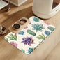 Cactus Flower Pet Feeding Mat for Floors–Christmas Stocking Absorbent Quick Dry Dog Cat Bowl Mat for Food and Water, Non Slip Waterproof Base, Mess-Free Feeding Accessories 12"x20"