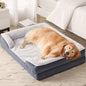 Orthopedic Dog Bed for Large Dogs, Egg Crate Foam Bed for Large Dogs, Equipped with Removable Waterproof Pillow Cover and Anti-Slip Bottom, Pet Bed