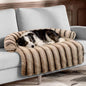 Large Dog Couch Bed, Fluffy Washable Couch Protector for Dogs with Removable Cover, Non-Slip Dog Sofa Bed, 41x37 Inch, Brown