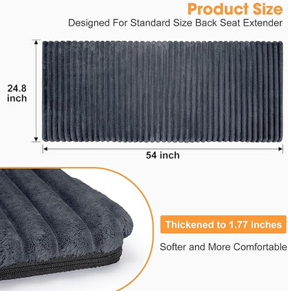 FURTIME Backseat Pet Bed Mat, Non-Slip Dog Bed for Car Back Seat, Washable Travel Pet Mat with Removable Cover, Dog Seat Covers Protector Fit for Backseat Extenders and Trucks SUVs, 54"x 24.8", Grey
